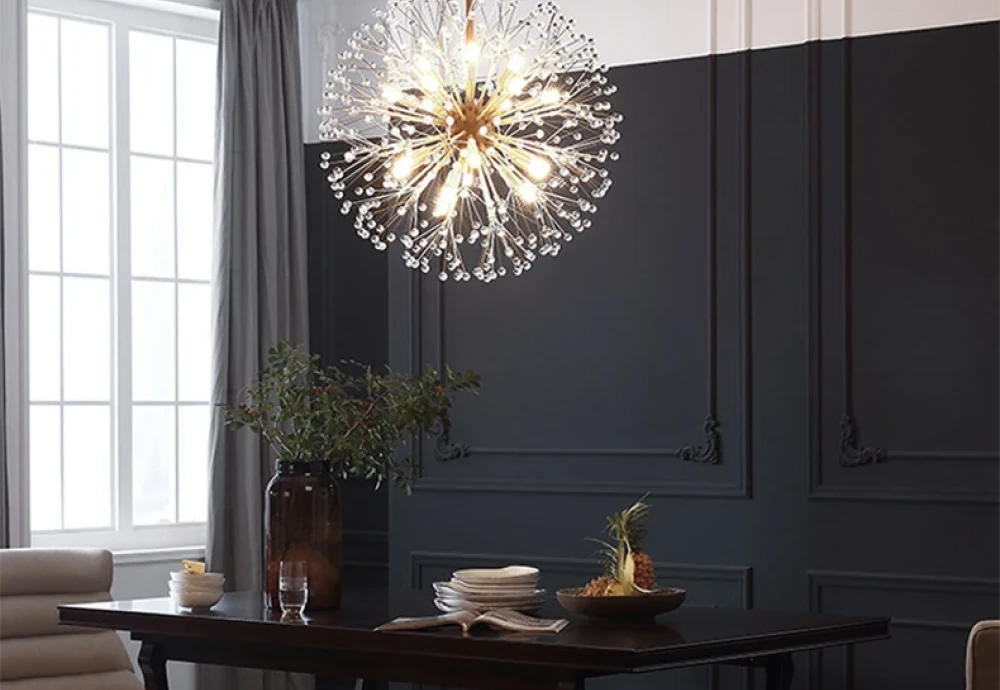 modern crystal chandelier dining room